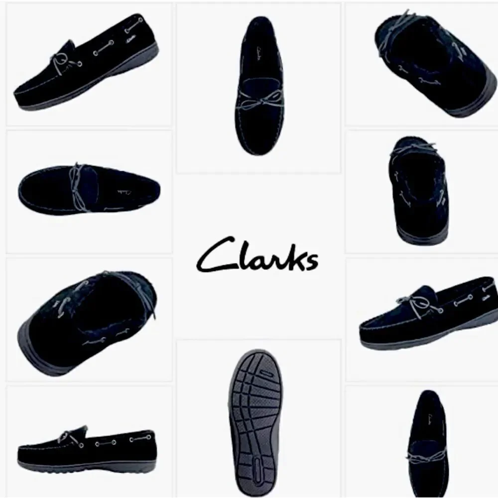 Clark’s men Sherman slippers EUC size 10 suede upper rubber bottoms